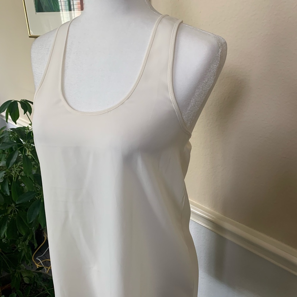 Cream Silky Racerback Tank